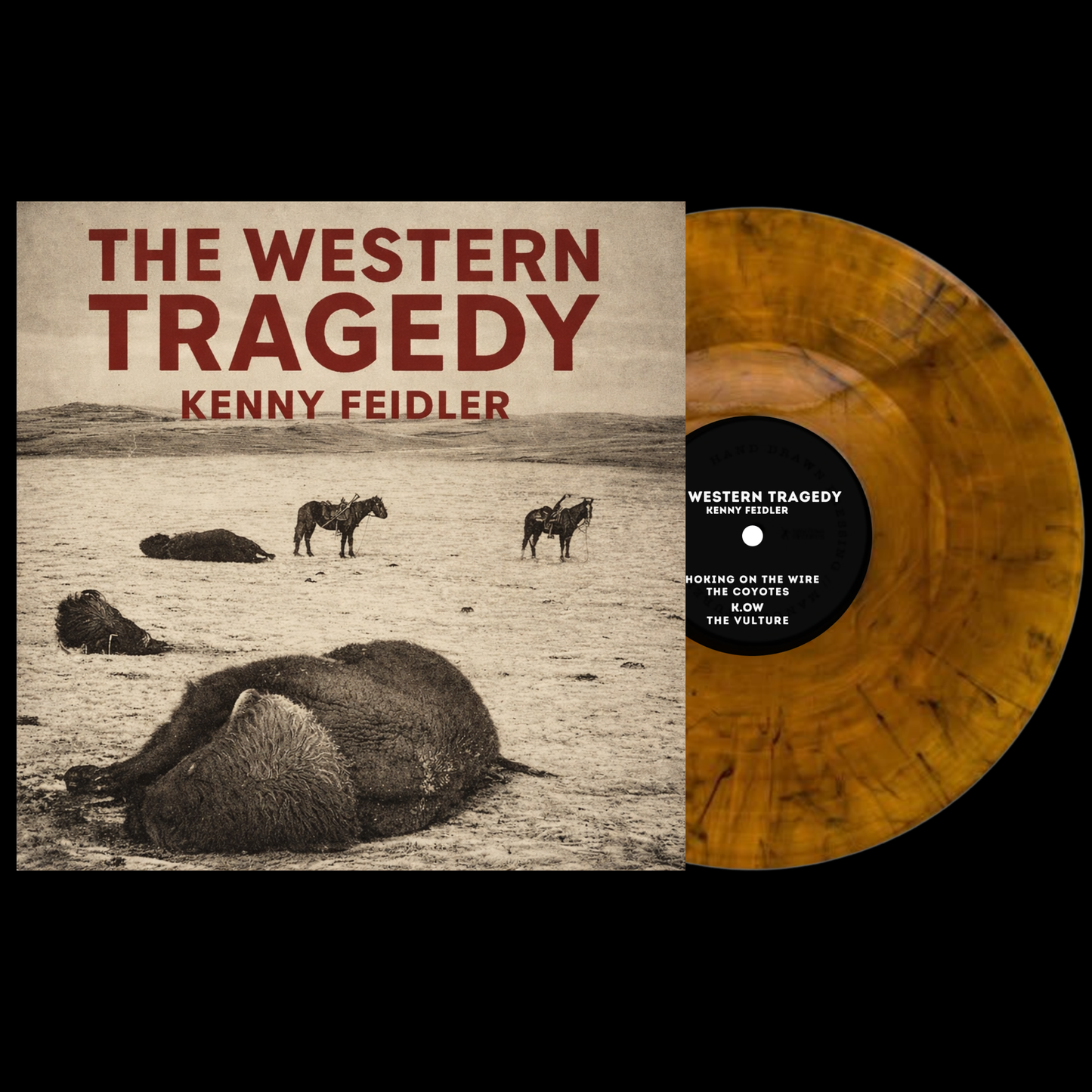 Limited Alt Cover-The Western Tragedy Vinyl- Hand Numbered & Signed Whiskey Smoke