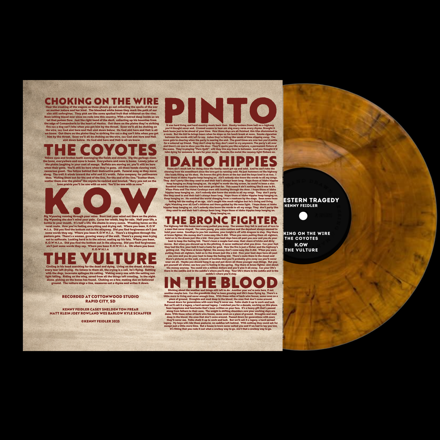 Limited Alt Cover-The Western Tragedy Vinyl- Hand Numbered & Signed Whiskey Smoke